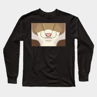 Cinnamon Ferret Face Long Sleeve T-Shirt